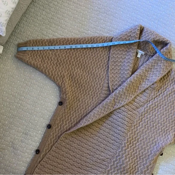 Garnet Hill Taupe Cardigan Sweater